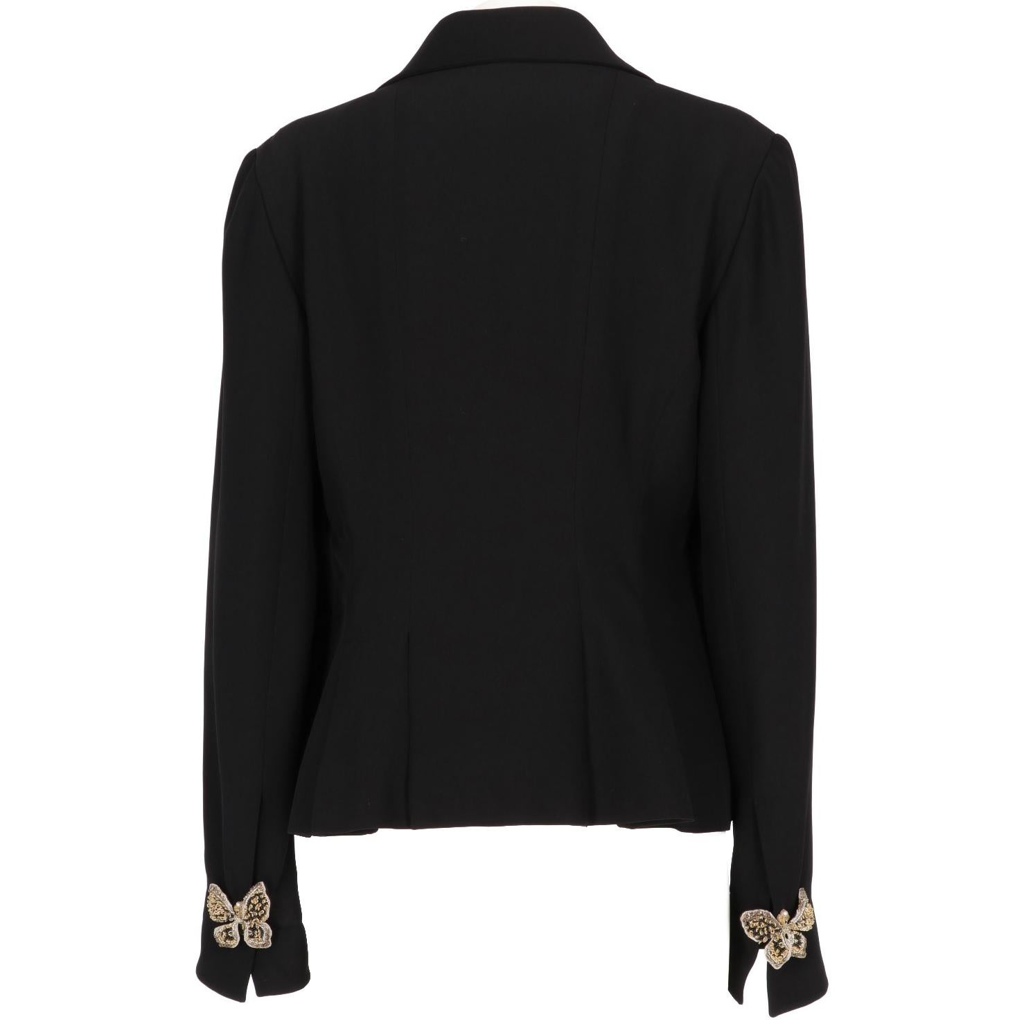 1990s Karl Lagerfeld Black Embellished Jacket In Excellent Condition In Lugo (RA), IT