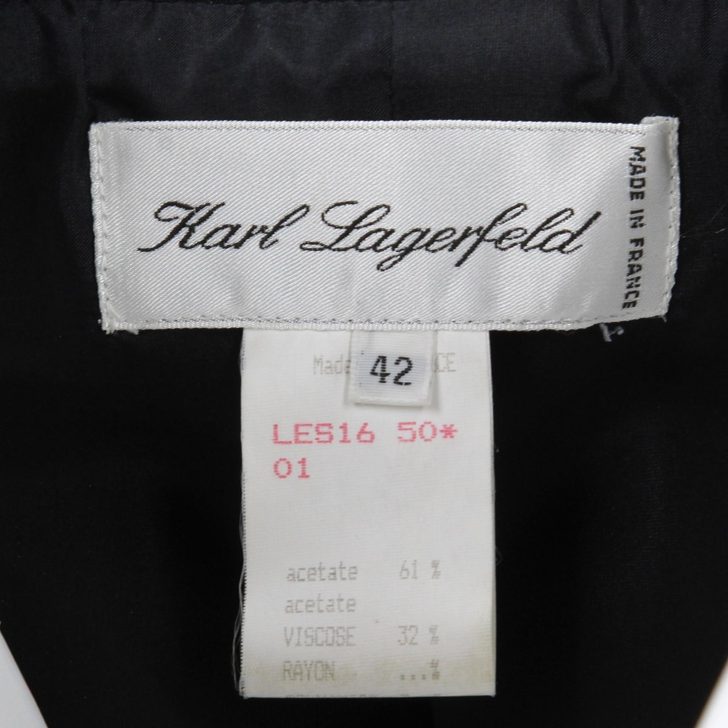 1990s Karl Lagerfeld Black Embellished Jacket 3