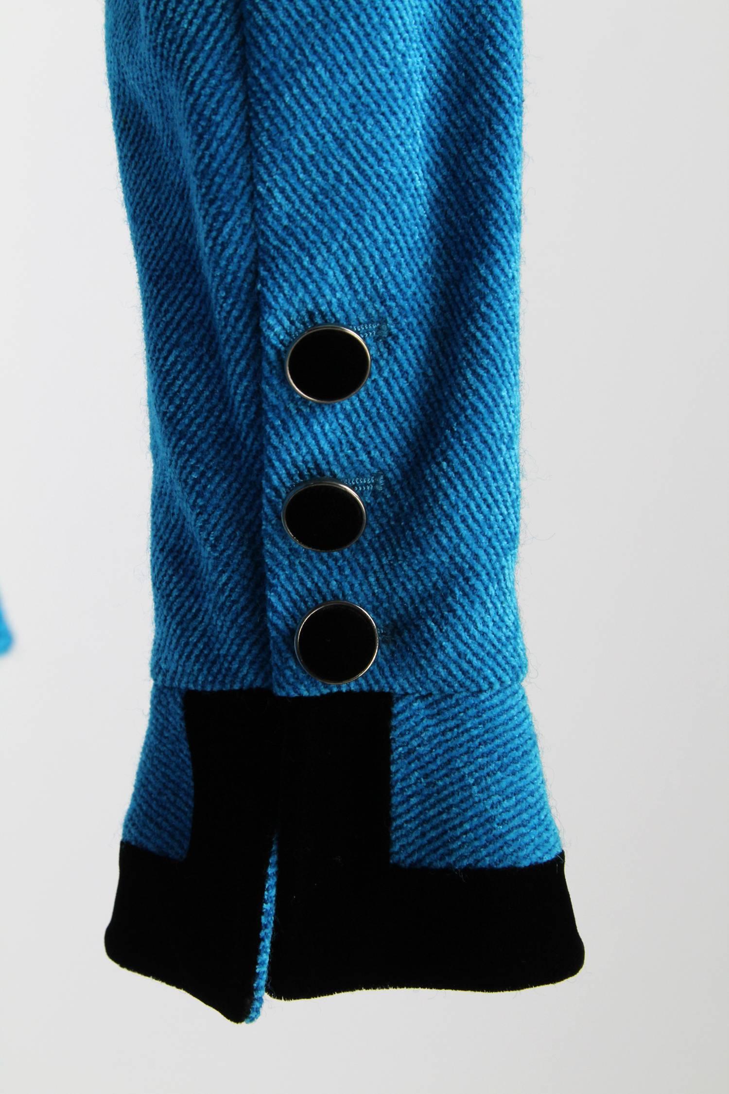 Women's 1990S Karl Lagerfeld Blue Wool Skirt Suit