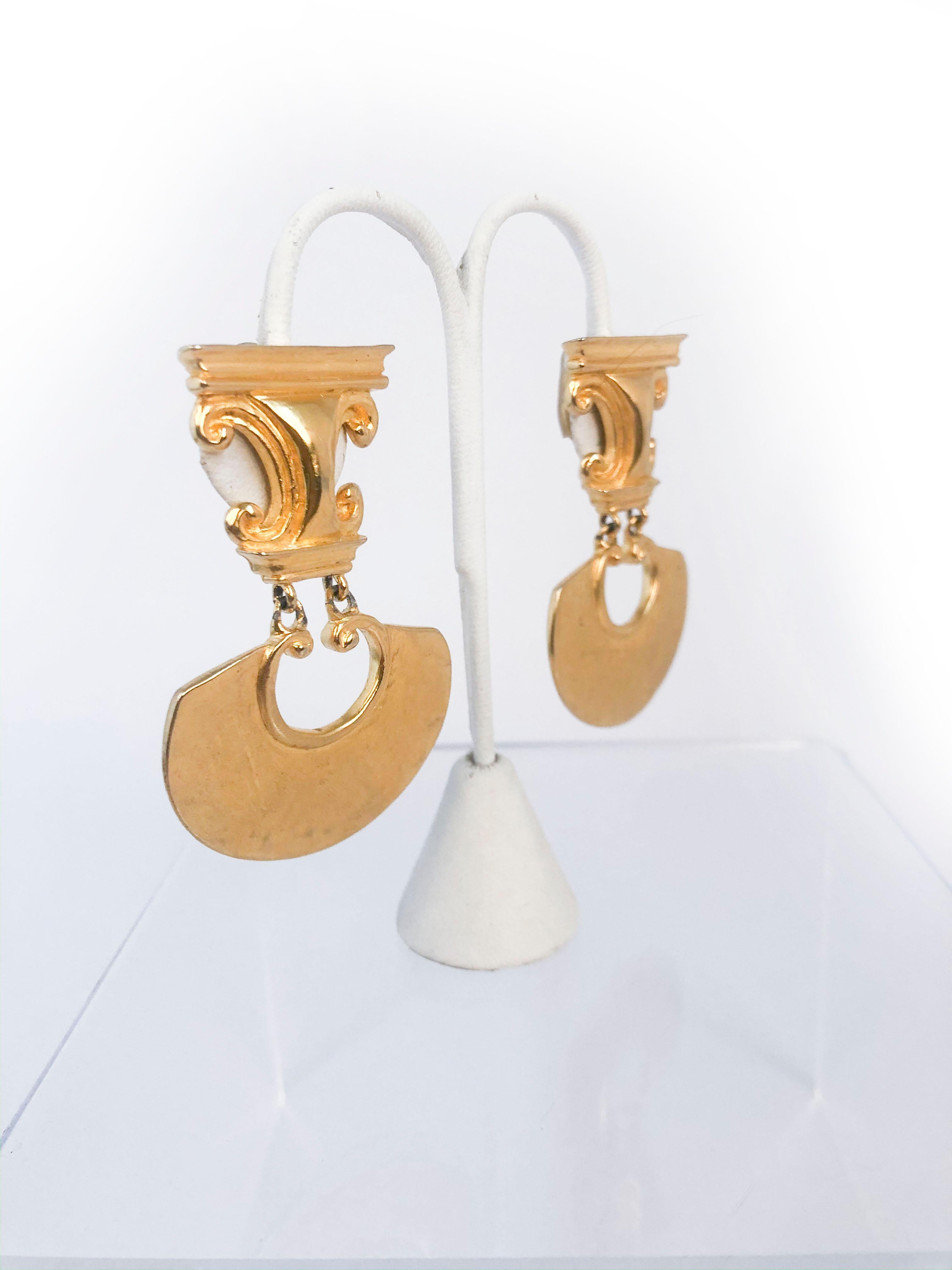1990s Karl Lagerfeld Oversized Earrings In Good Condition In San Francisco, CA