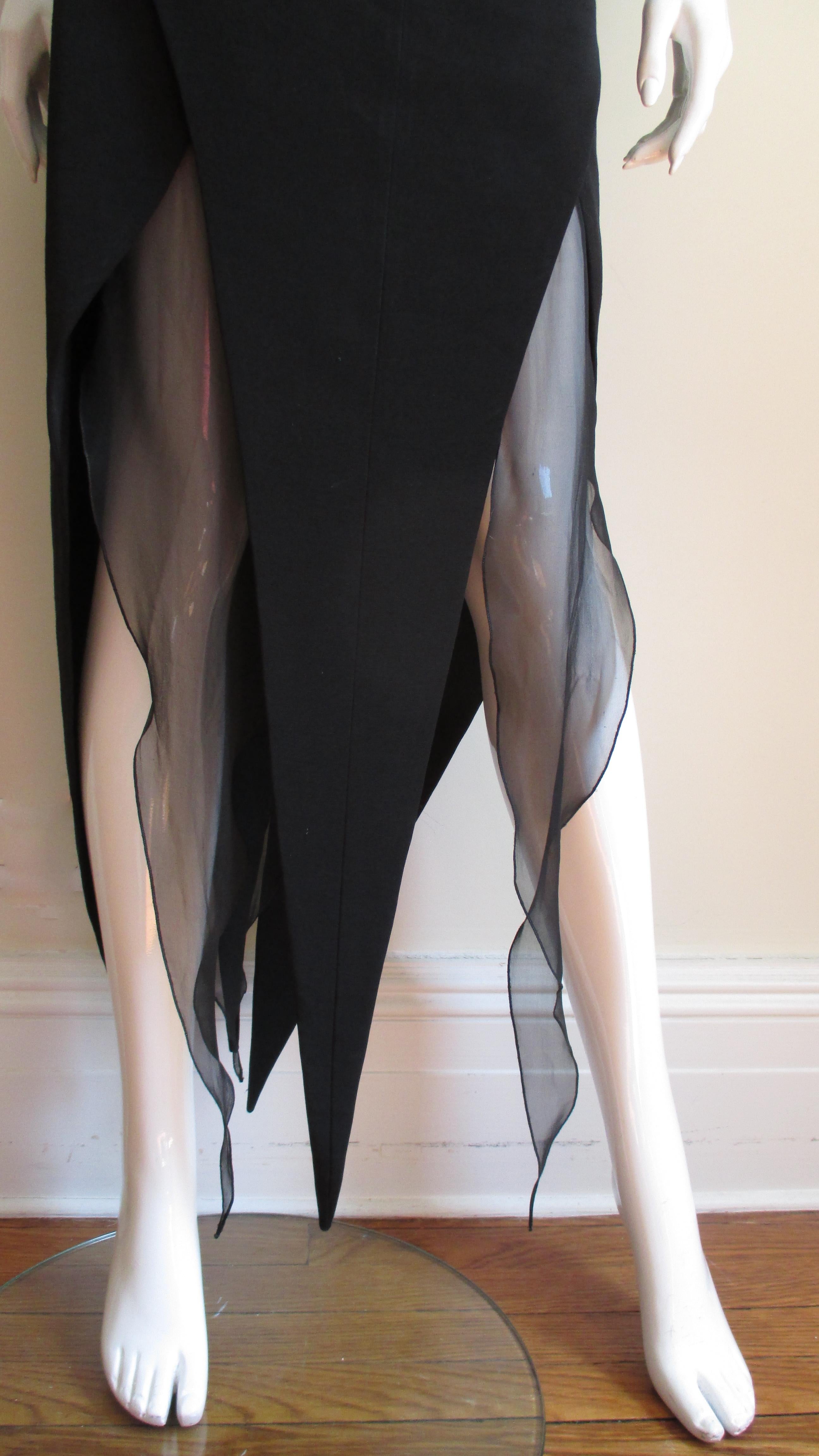 Karl Lagerfeld Handkerchief Hem Slip Dress 1990s For Sale 1