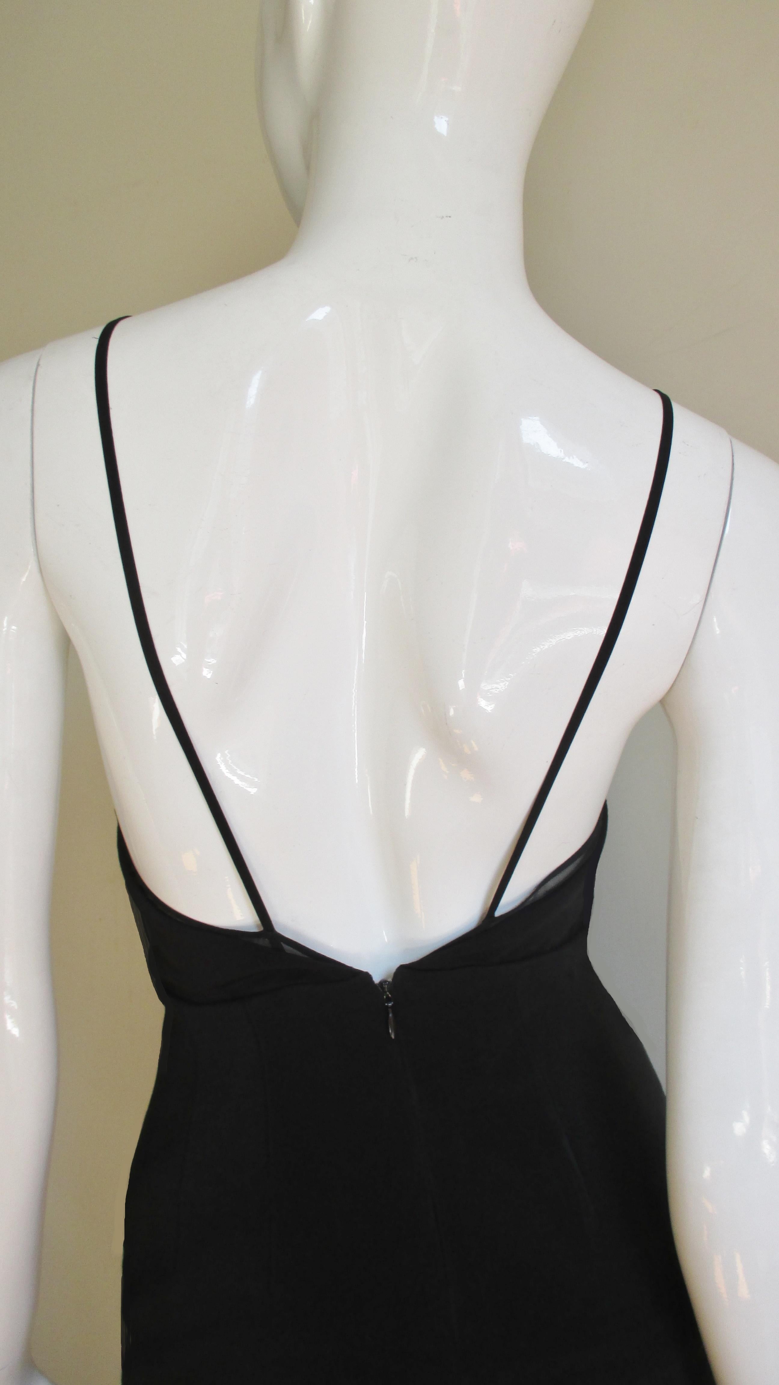 Karl Lagerfeld Handkerchief Hem Slip Dress 1990s For Sale 5