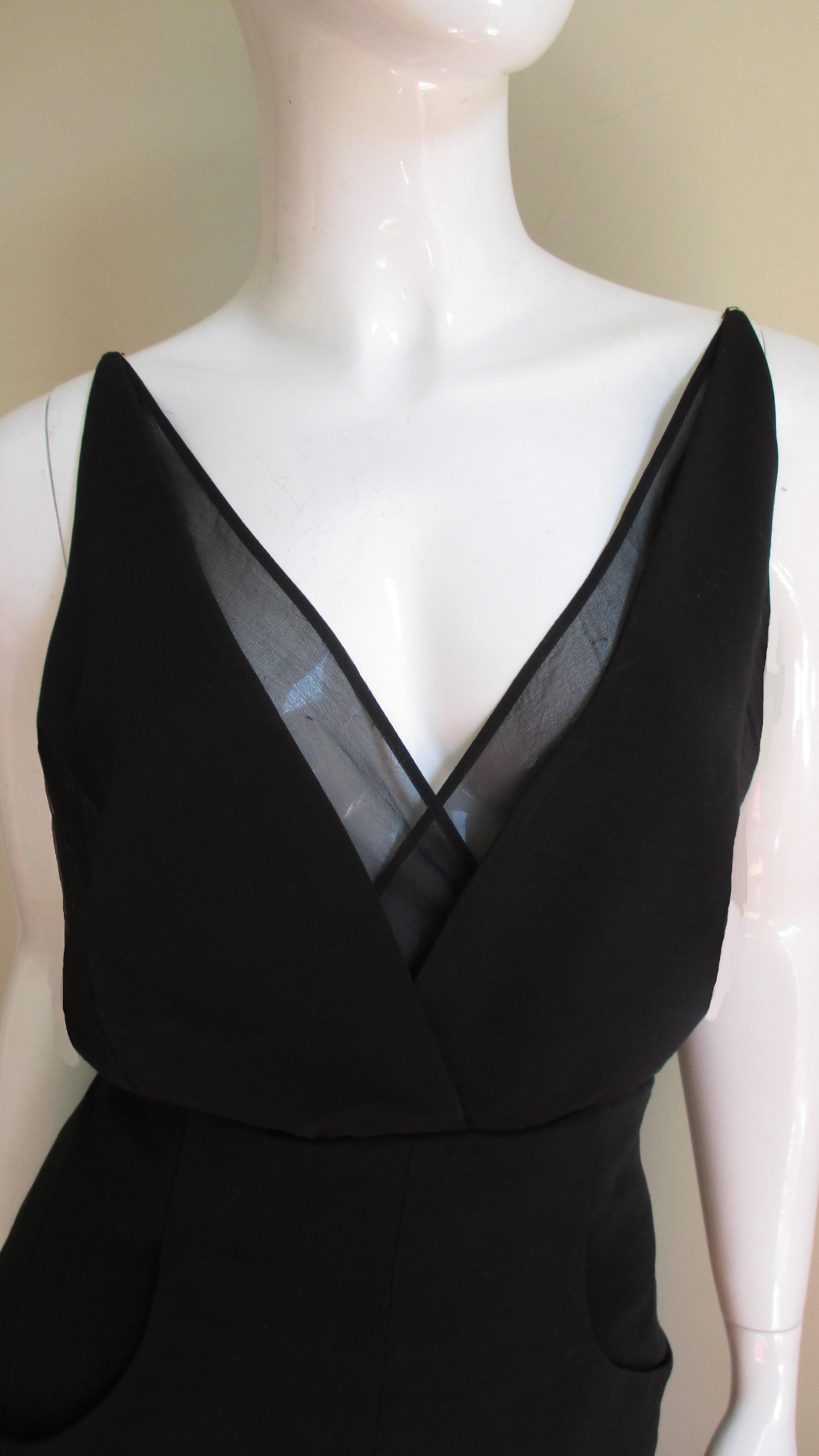 Karl Lagerfeld Handkerchief Hem Slip Dress 1990s In Excellent Condition For Sale In Water Mill, NY