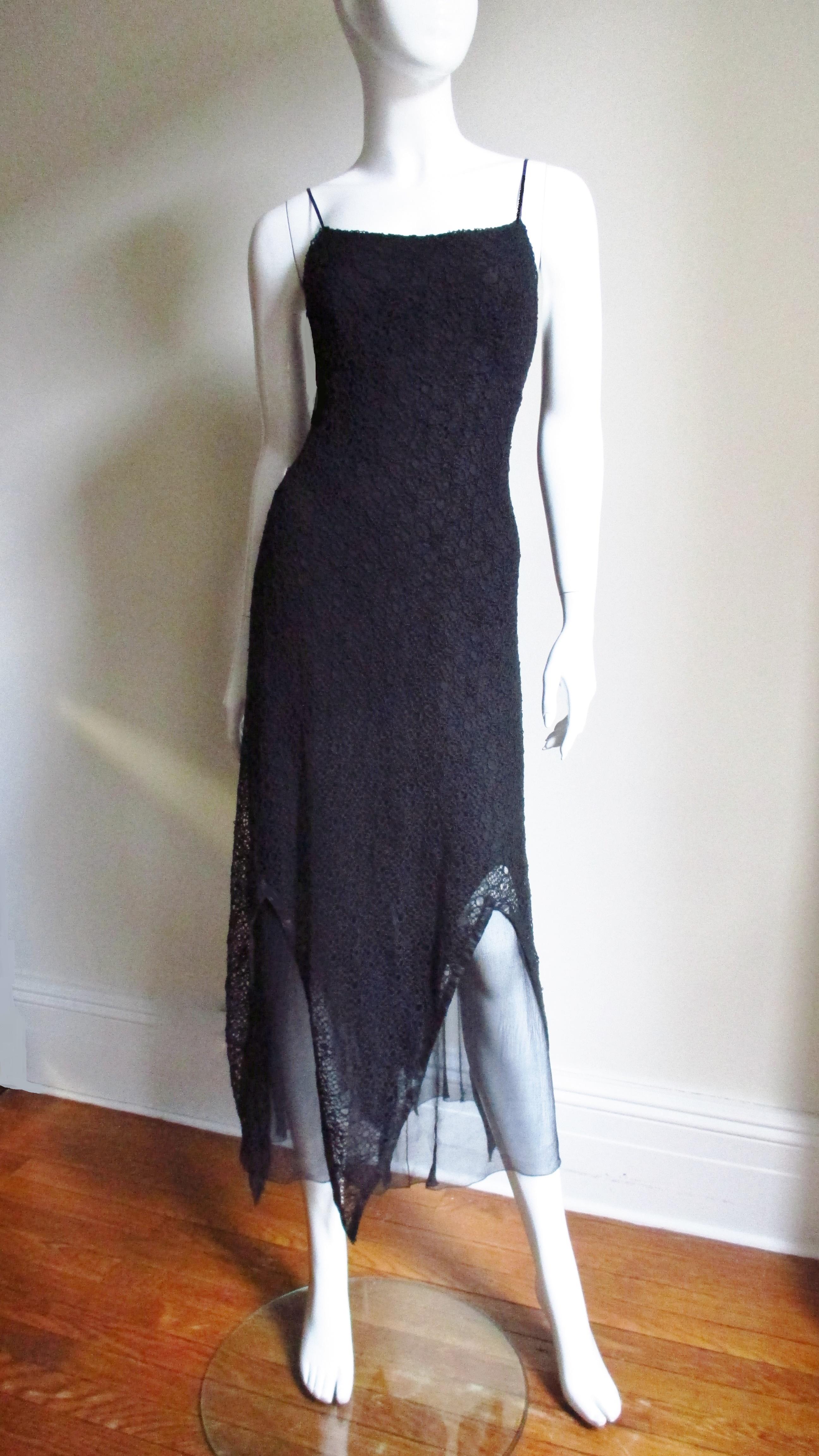 Karl Lagerfeld Silk Slip Dress 1990s In Excellent Condition For Sale In Water Mill, NY