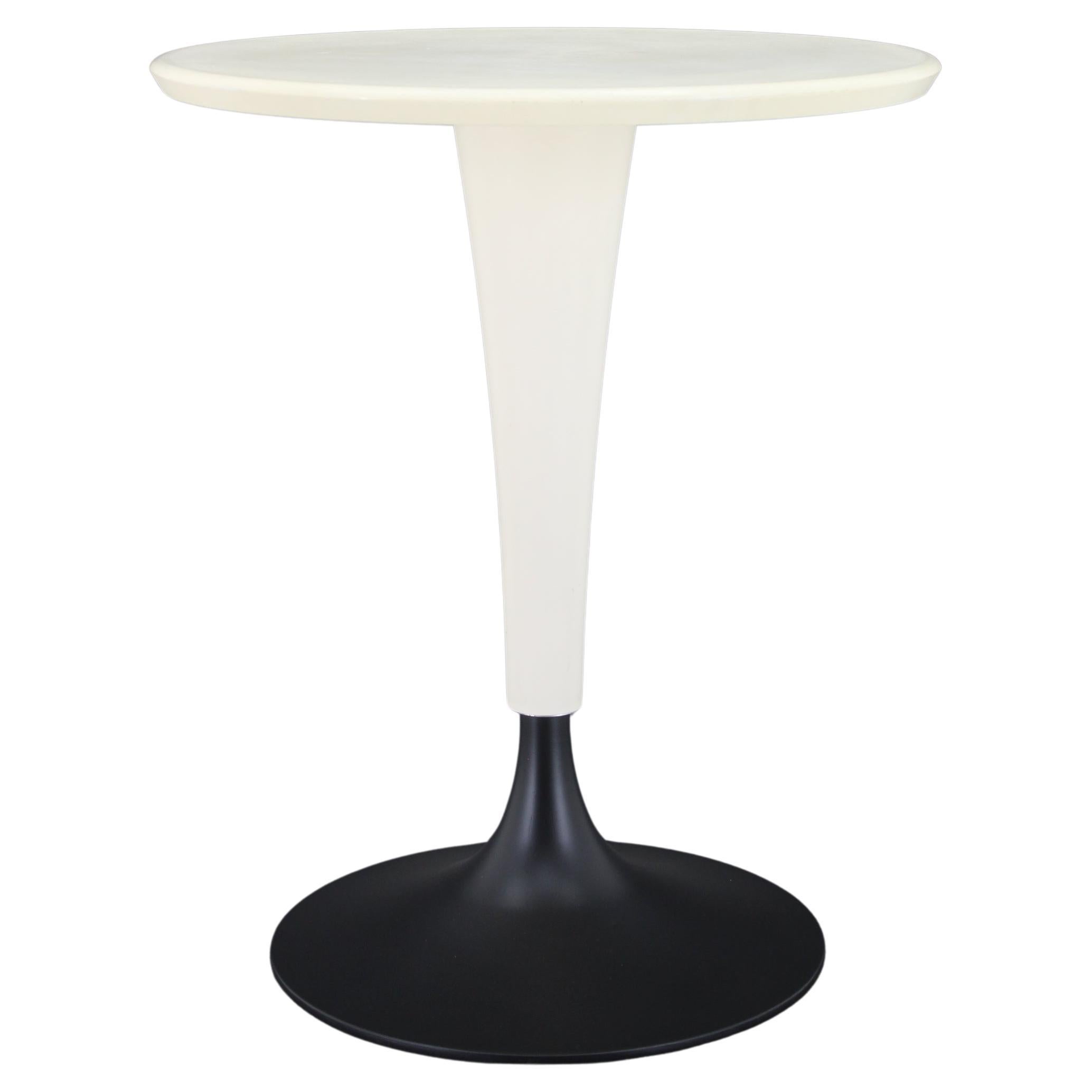 1990er Kartell Dr. Na-Tisch in Cremeweiß und Schwarz von Philippe Starck, Italien