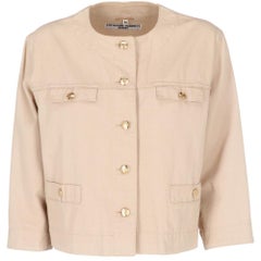 Vintage 1990s Katharine Hamnett Cotton Beige Jacket