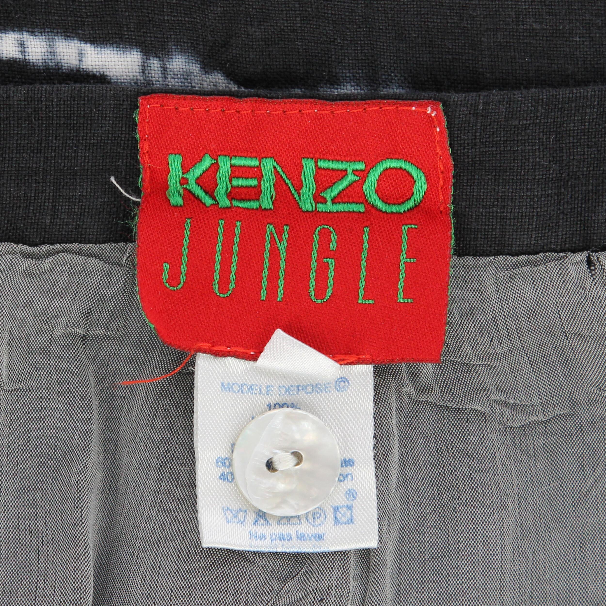1990s Kenzo Jungle Tie-Dye Skirt For Sale 1
