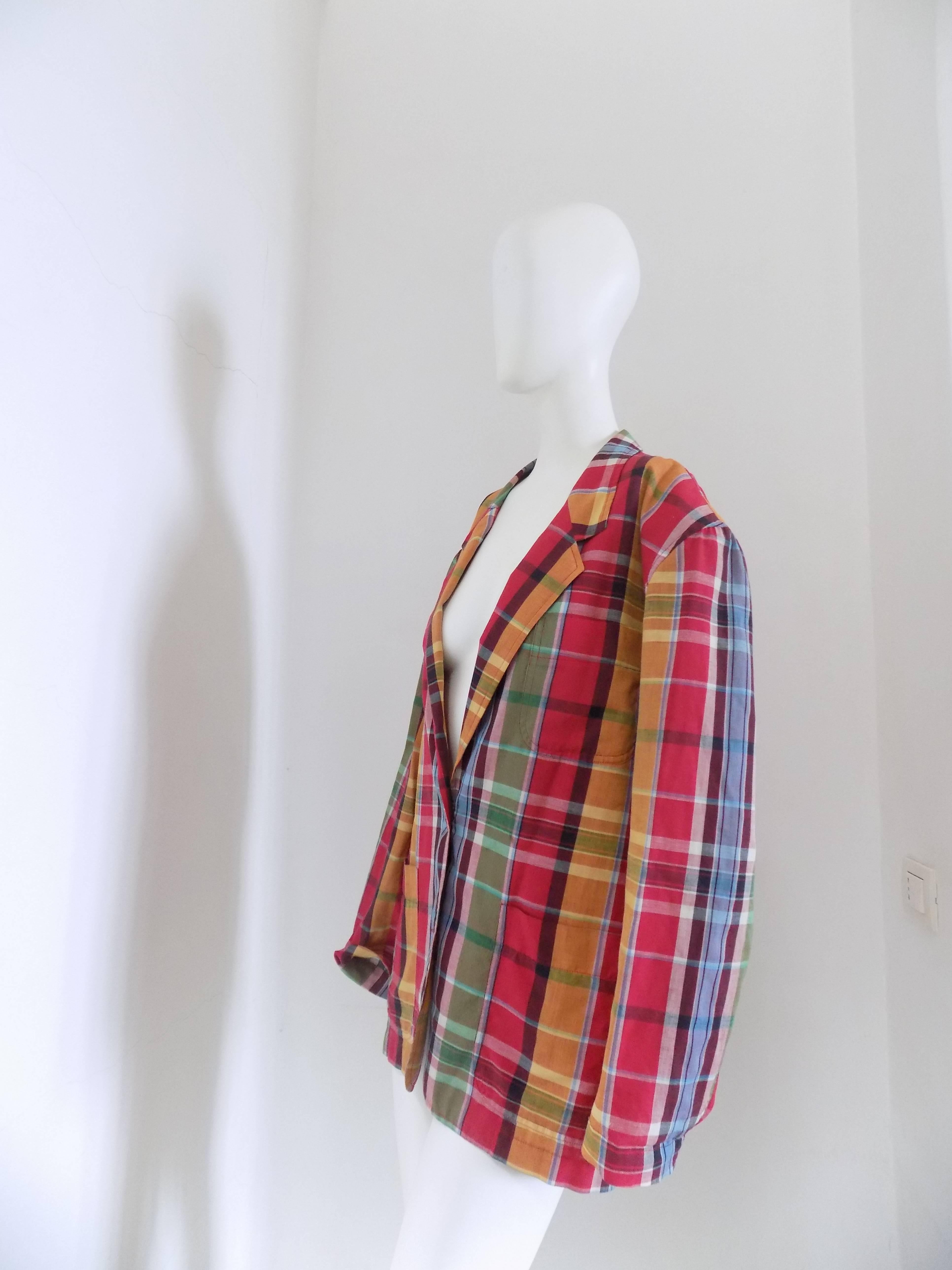 1990s Kenzo multicoulour Jacket shirt In Excellent Condition For Sale In Capri, IT