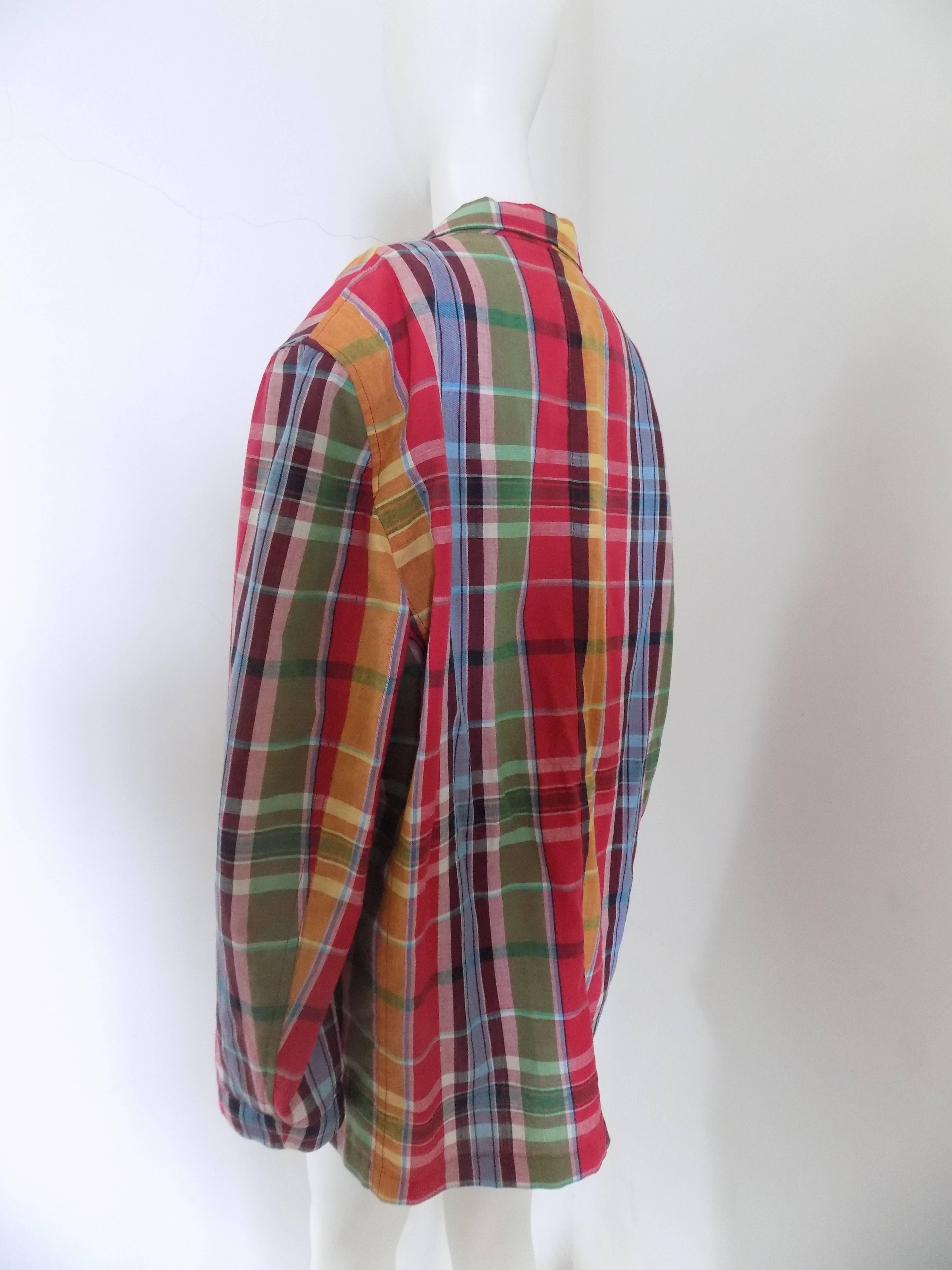 Women's or Men's 1990s Kenzo multicoulour Jacket shirt For Sale