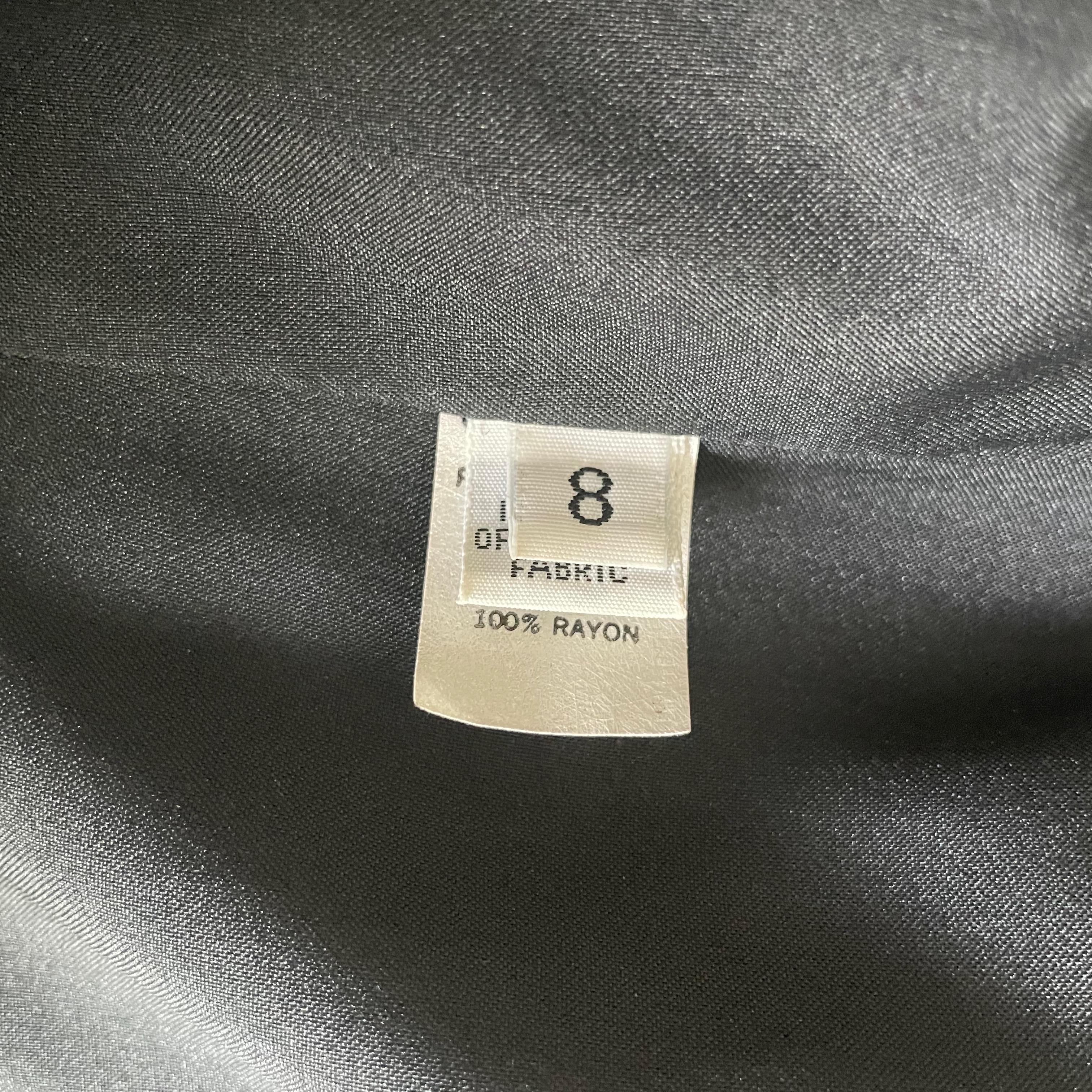 1990 Kevan Hall Couture Abito due pezzi Giacca nera con peplo e gonna a tubino Raro in vendita 7