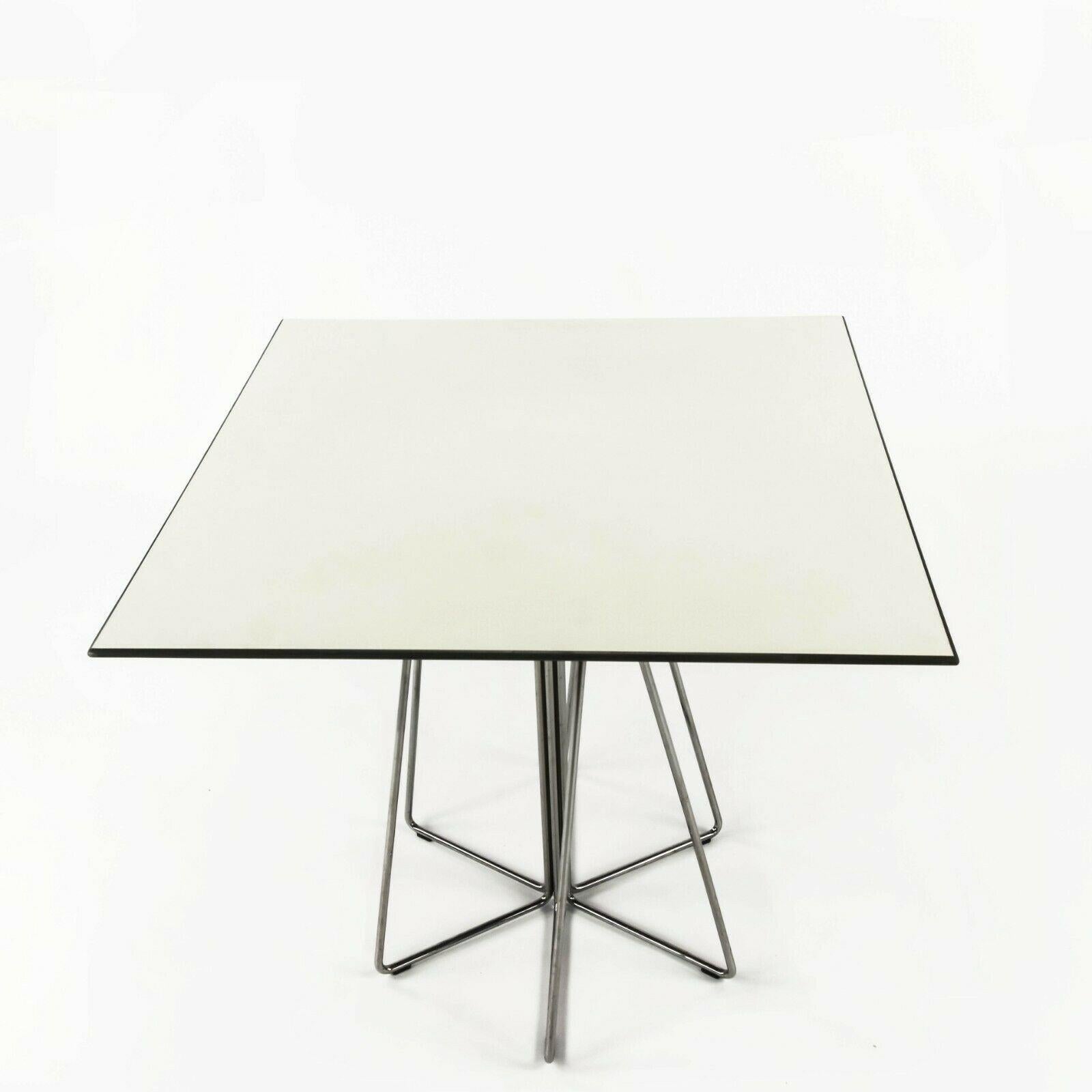 Table de salle à manger Knoll Paperclip des années 1990 par Lella et Massimo Vignelli avec plateau en stratifié en vente 1