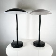 1990s Knoll Telescopic Table Lamps Black & White by John Rizzi & Brooks Rorke