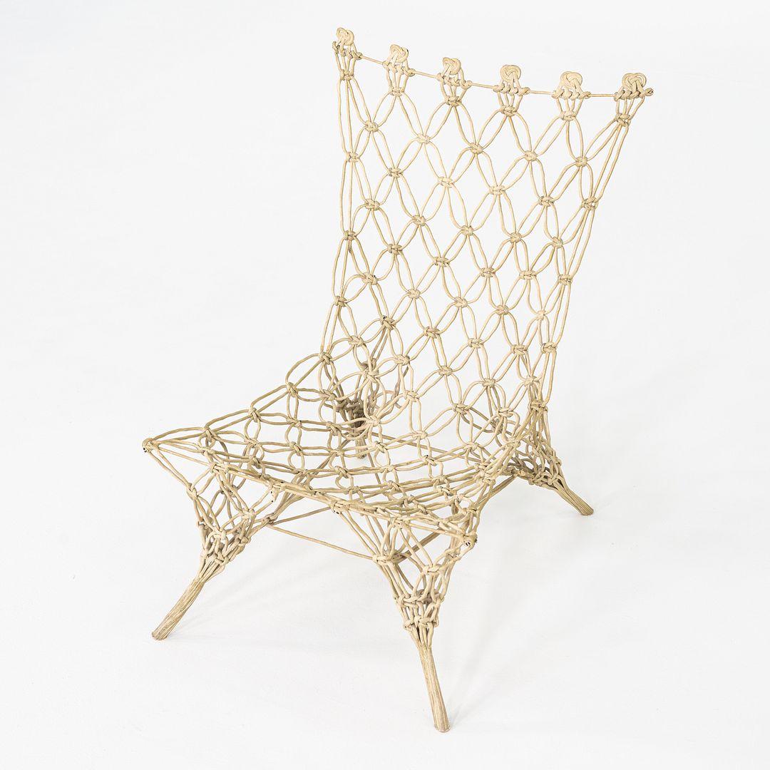 Chaise nouée des années 1990 par Marcel Wanders / Droog pour Cappellini en corde verte en vente 3