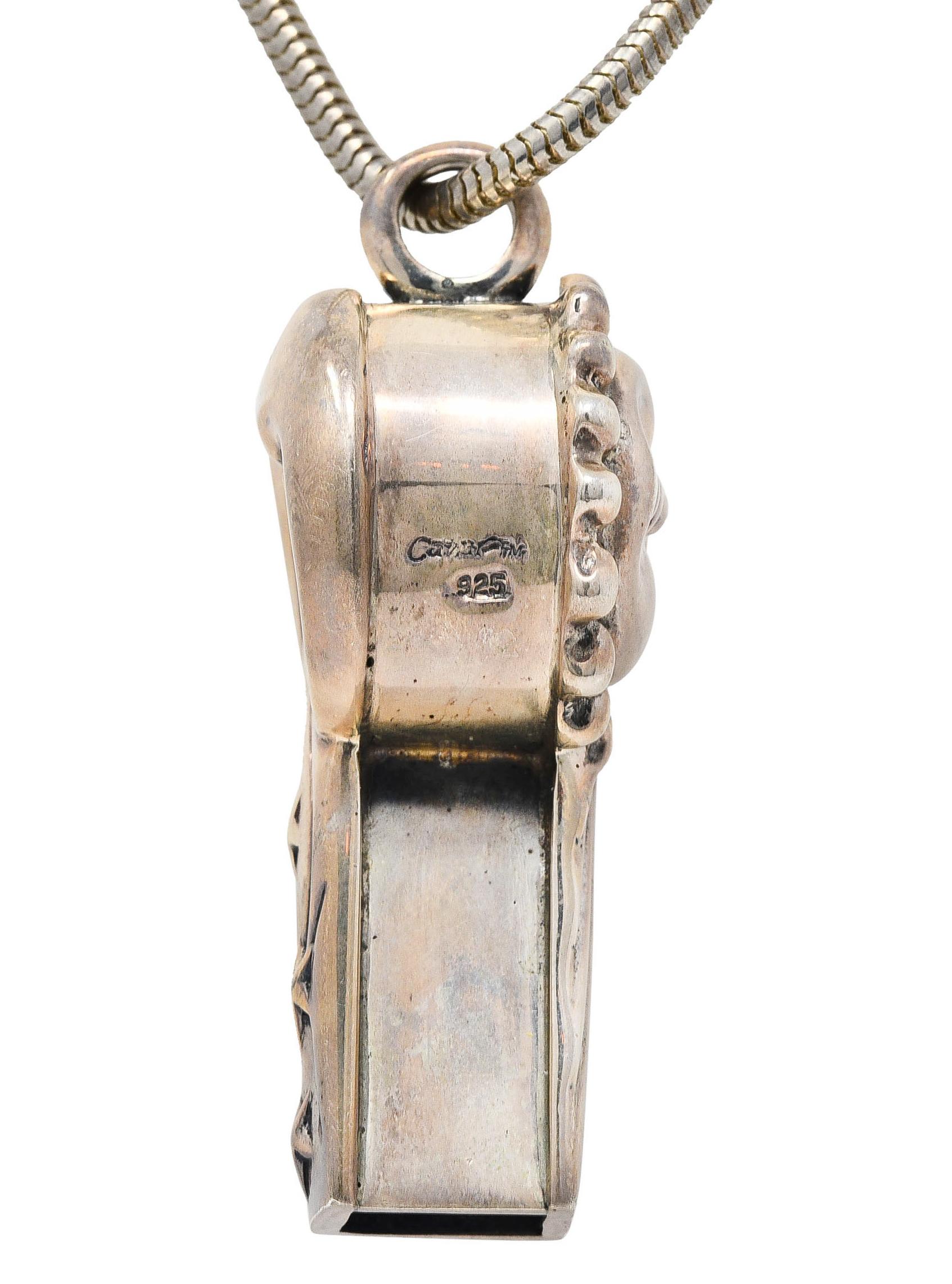 Women's or Men's 1990's Lagos Sterling Silver Rare Wonders Celestial Whistle Pendant Necklace
