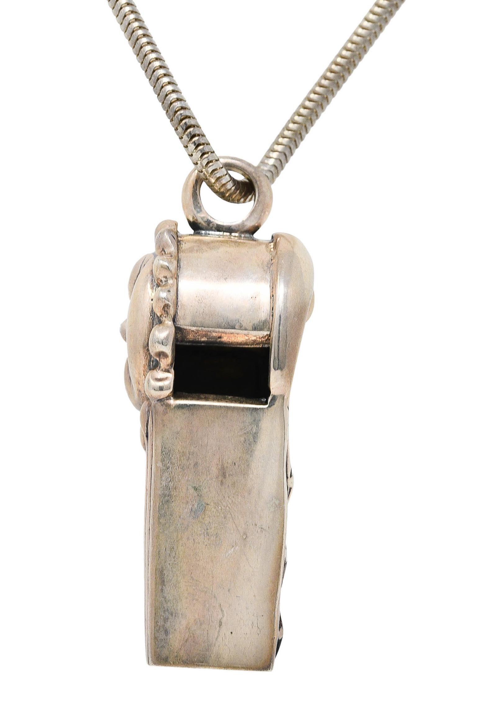 1990's Lagos Sterling Silver Rare Wonders Celestial Whistle Pendant Necklace 2
