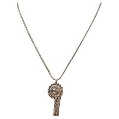 1990's Lagos Sterling Silver Rare Wonders Celestial Whistle Pendant Necklace