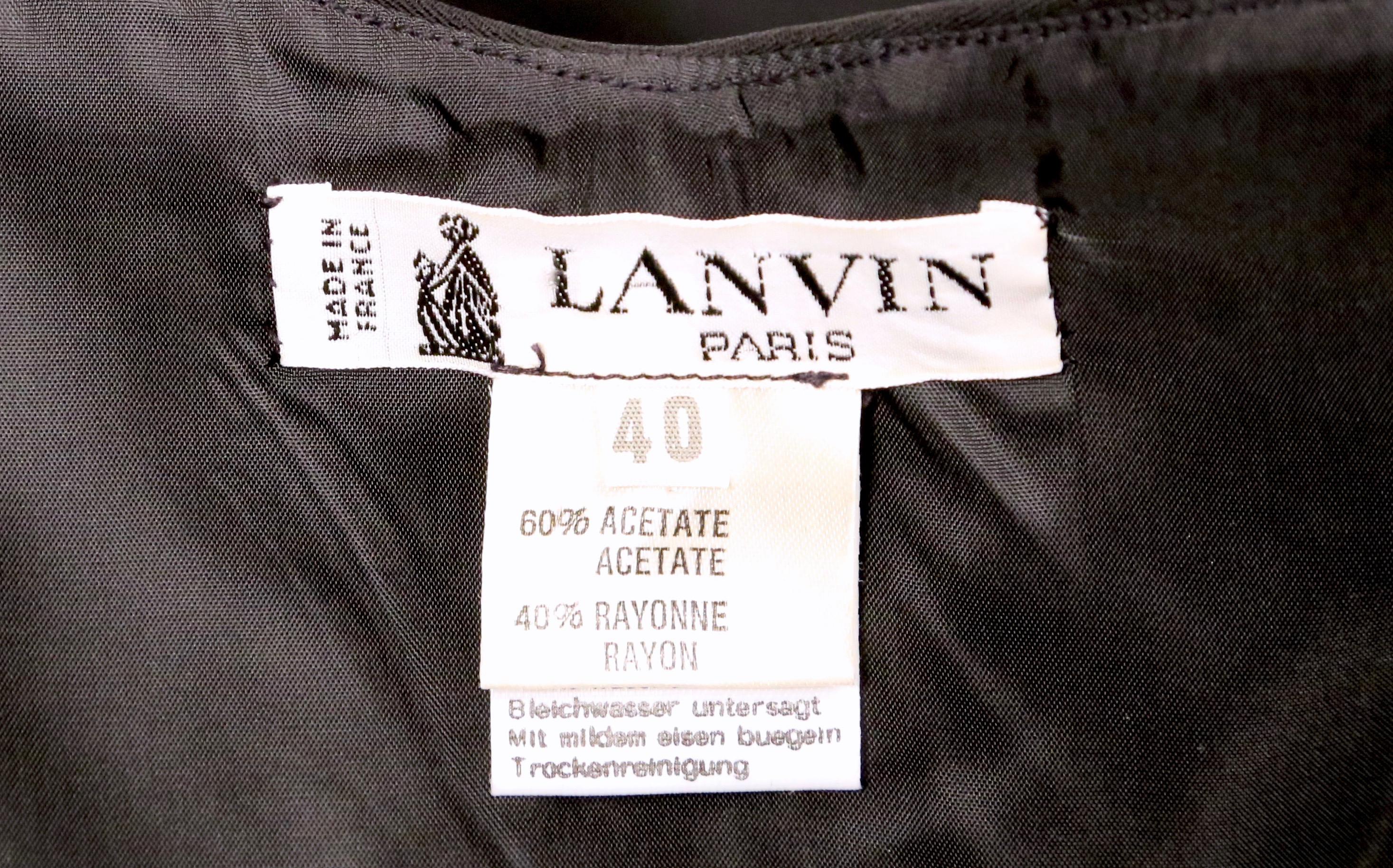 1990's LANVIN black bustier with gold lurex thread detail 1