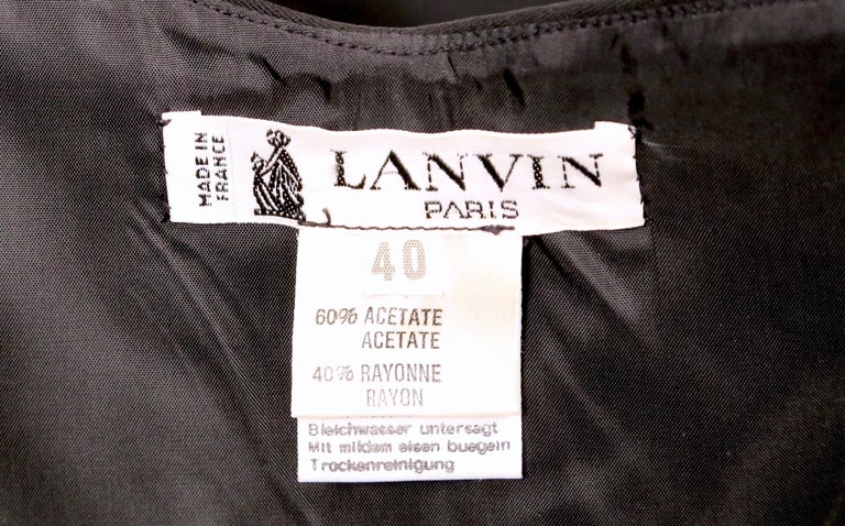 1990's LANVIN black bustier with gold lurex thread detail at 1stDibs