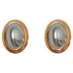 Vintage 1990s Large Ciner Blister Pearl Clip Earrings