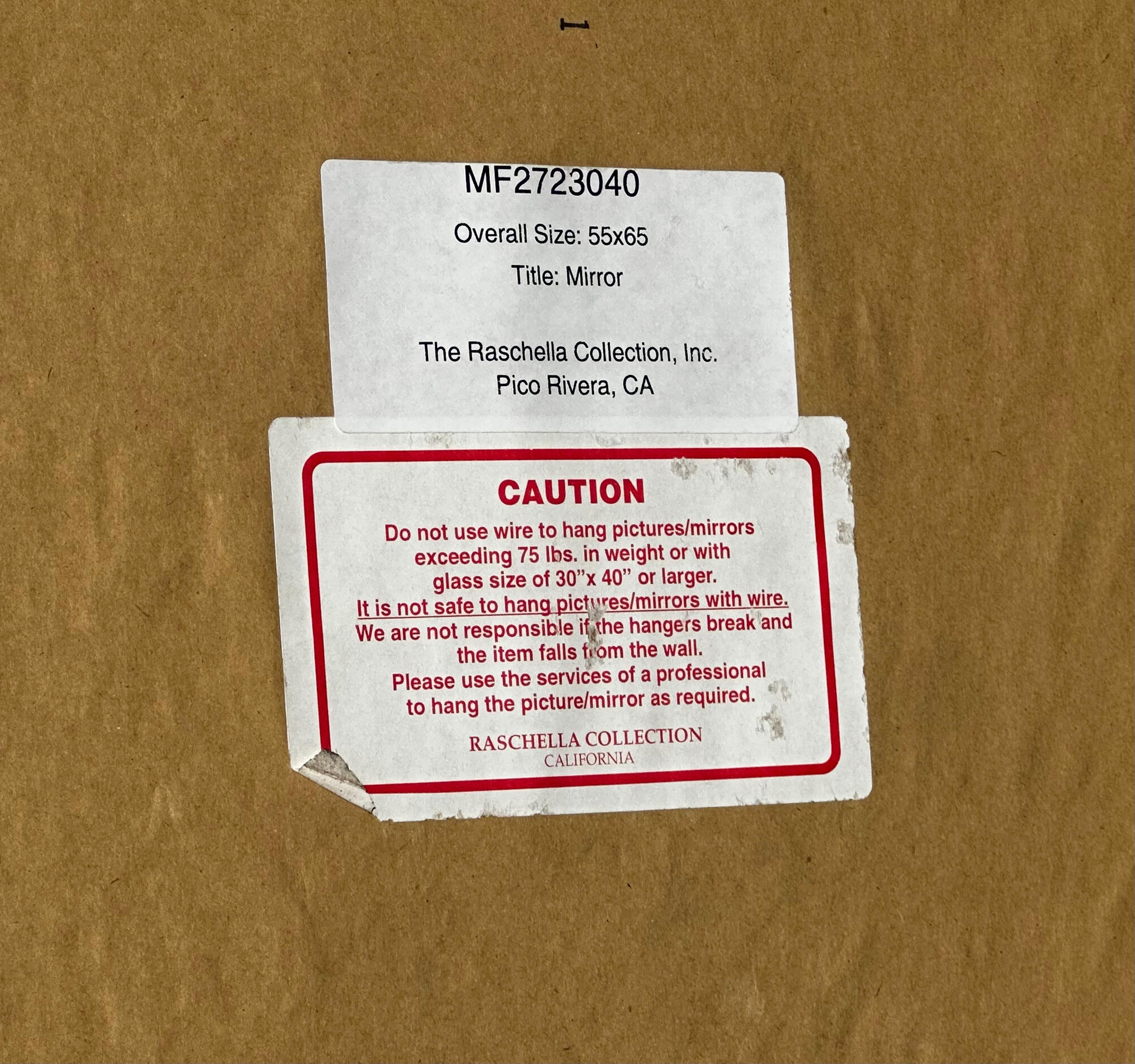 1990er Jahre Großer gepolsterter Wandspiegel aus vergoldetem Wood Wood im Angebot 5