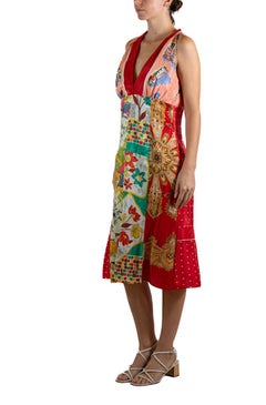 1990S LAUNDRY BY SHELLI SEGAL Mixed Pinks Silk Dress