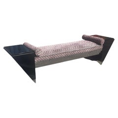 1990s Lee Weitzman Sculptural Postmodern Bench with Storage, Signed