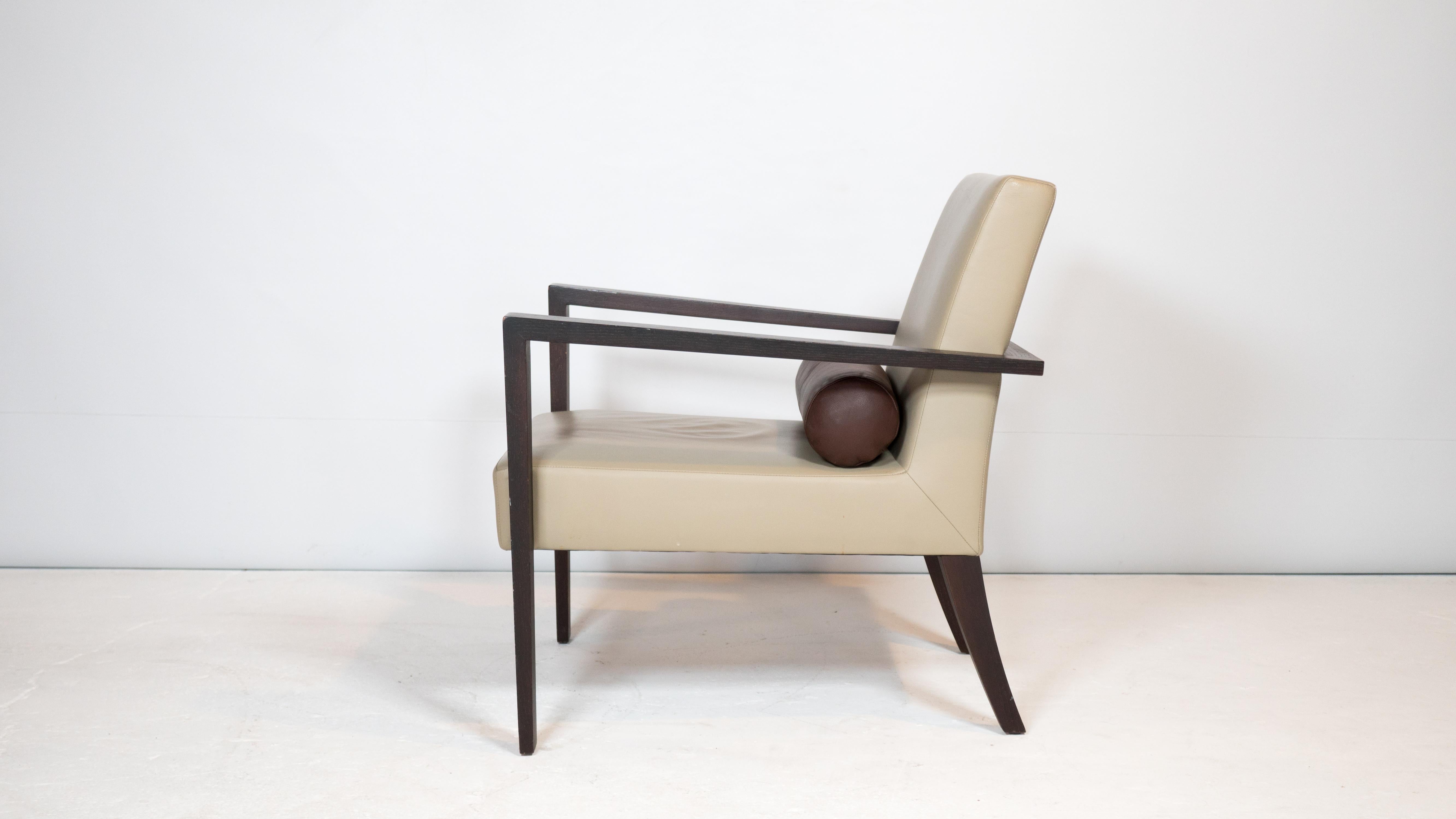 1990s Ligne Roset French Line' Leather Chair by Didier Gomez For Sale 1