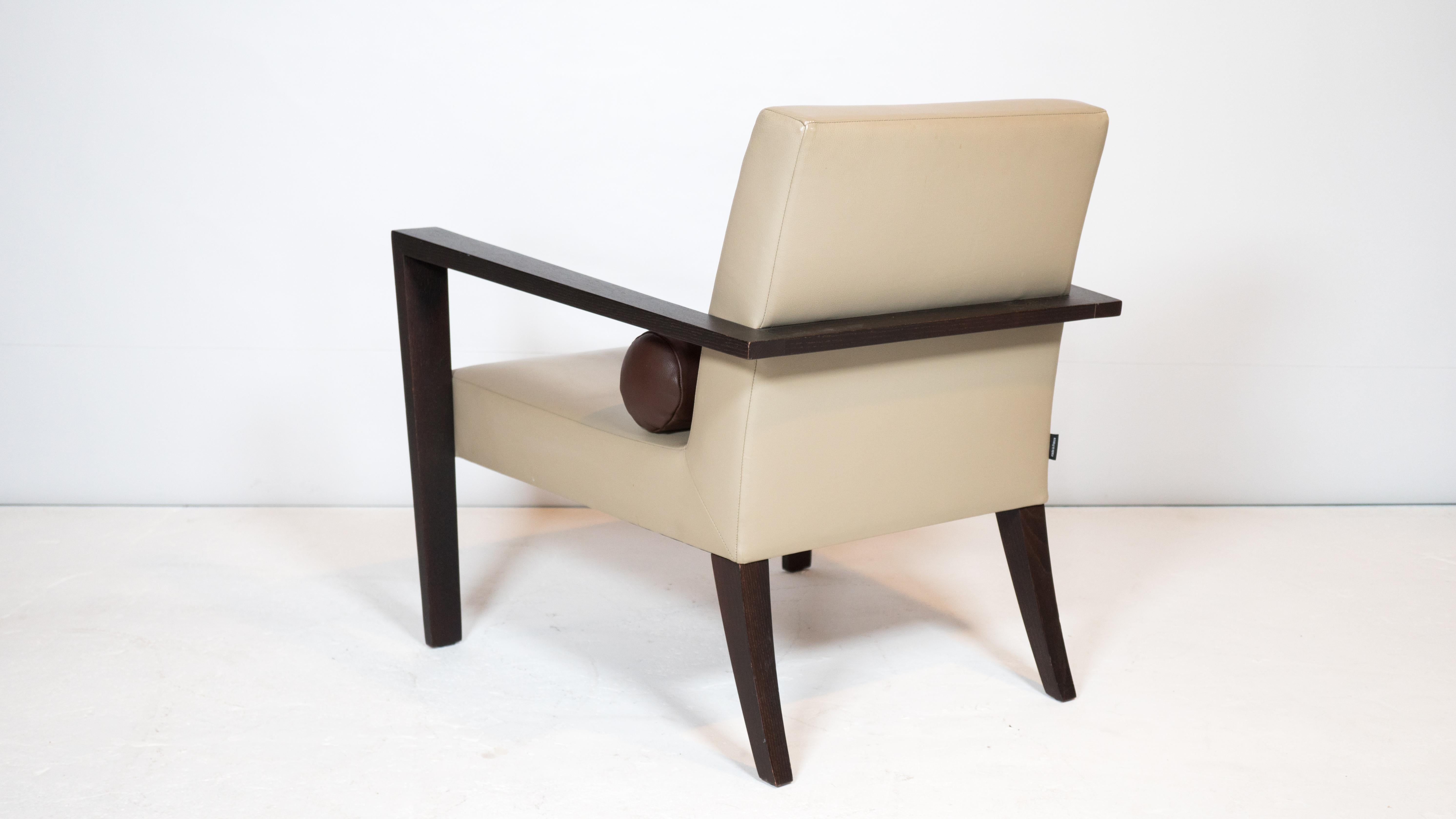 1990s Ligne Roset French Line' Leather Chair by Didier Gomez For Sale 2