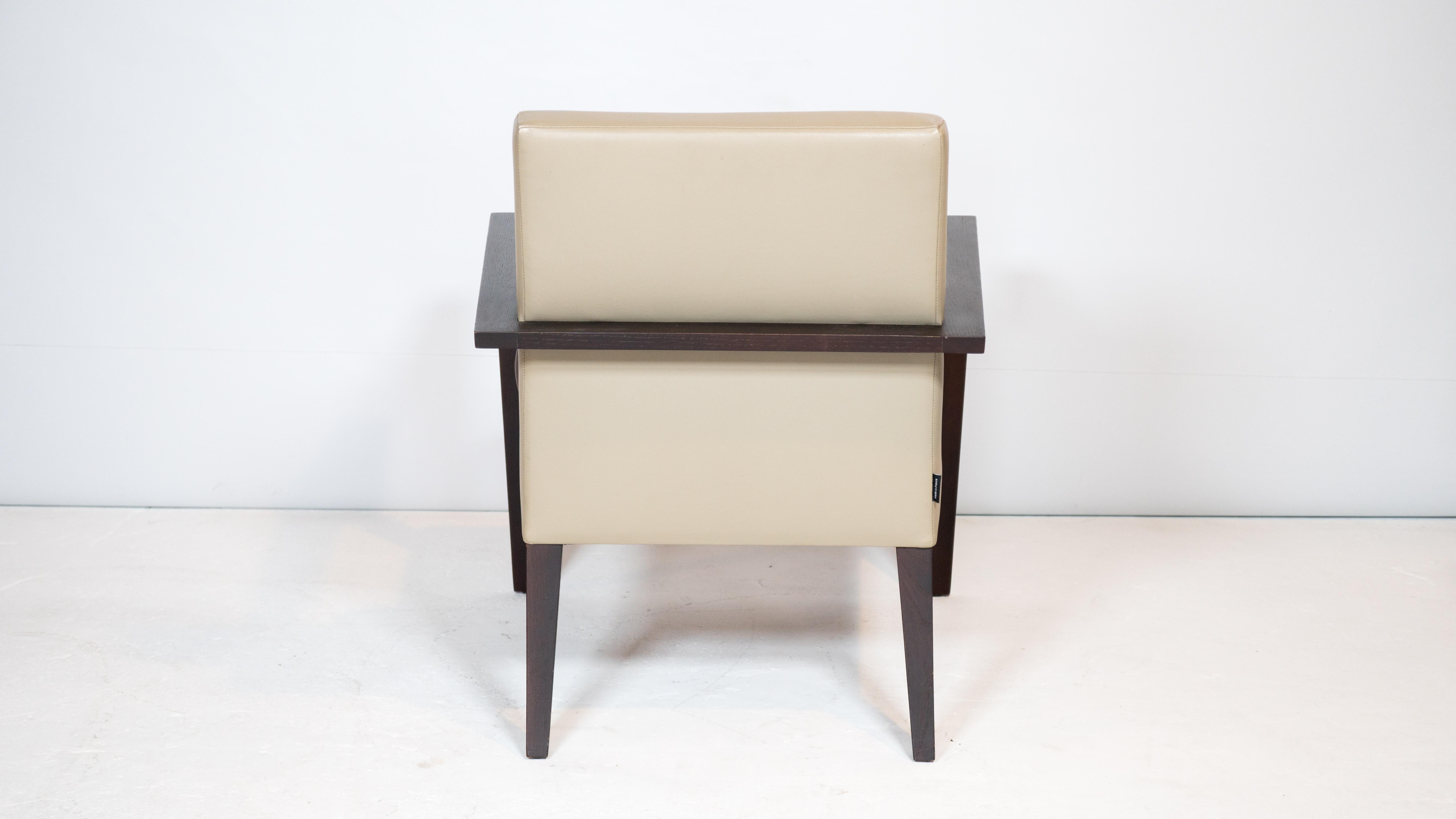 1990s Ligne Roset French Line' Leather Chair by Didier Gomez For Sale 3