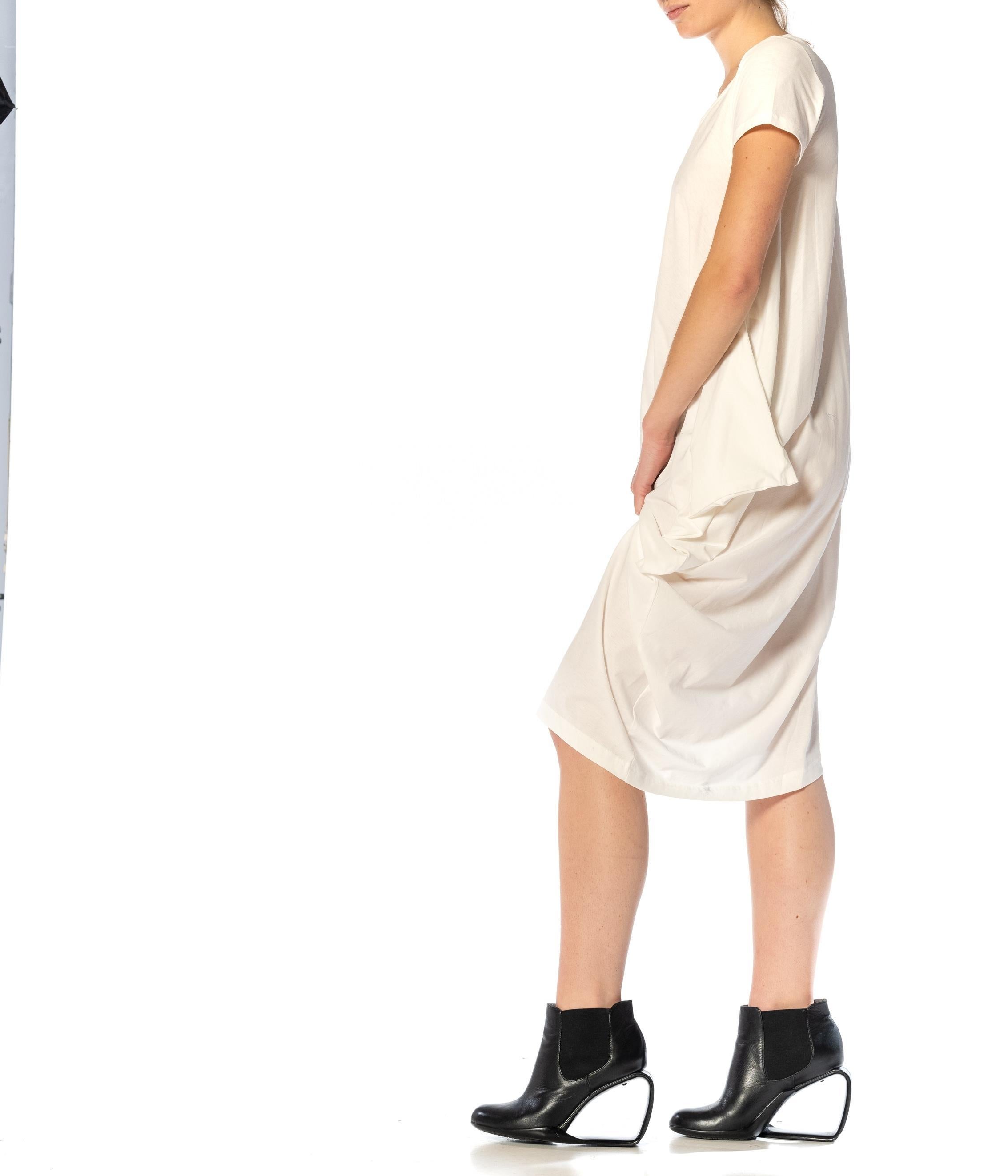 1990S LIMI Weißes Baumwollkleid mit Tasche im Zustand „Hervorragend“ im Angebot in New York, NY