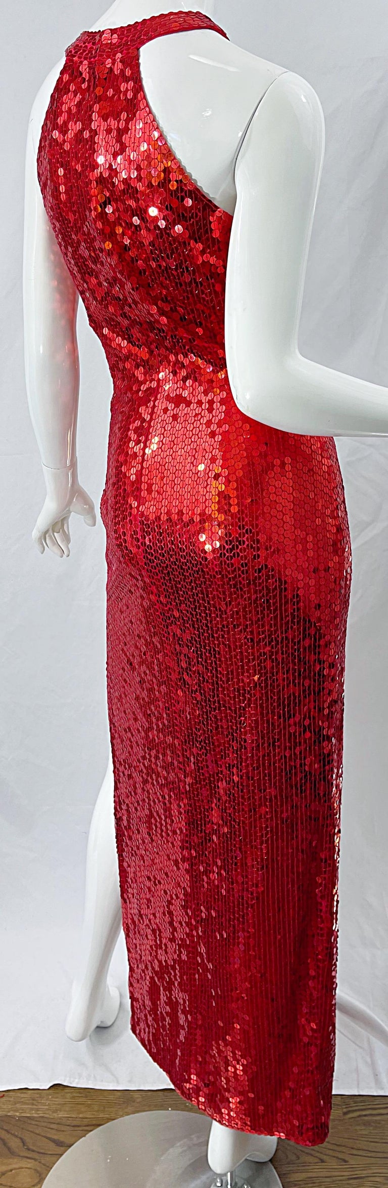 90s red dress Recognise Kerry Washington's '90s Velvet Dress? Whitney Houston Wore It First style mini dress in our softAF rib fabric Small 90s Cache Red Silk
