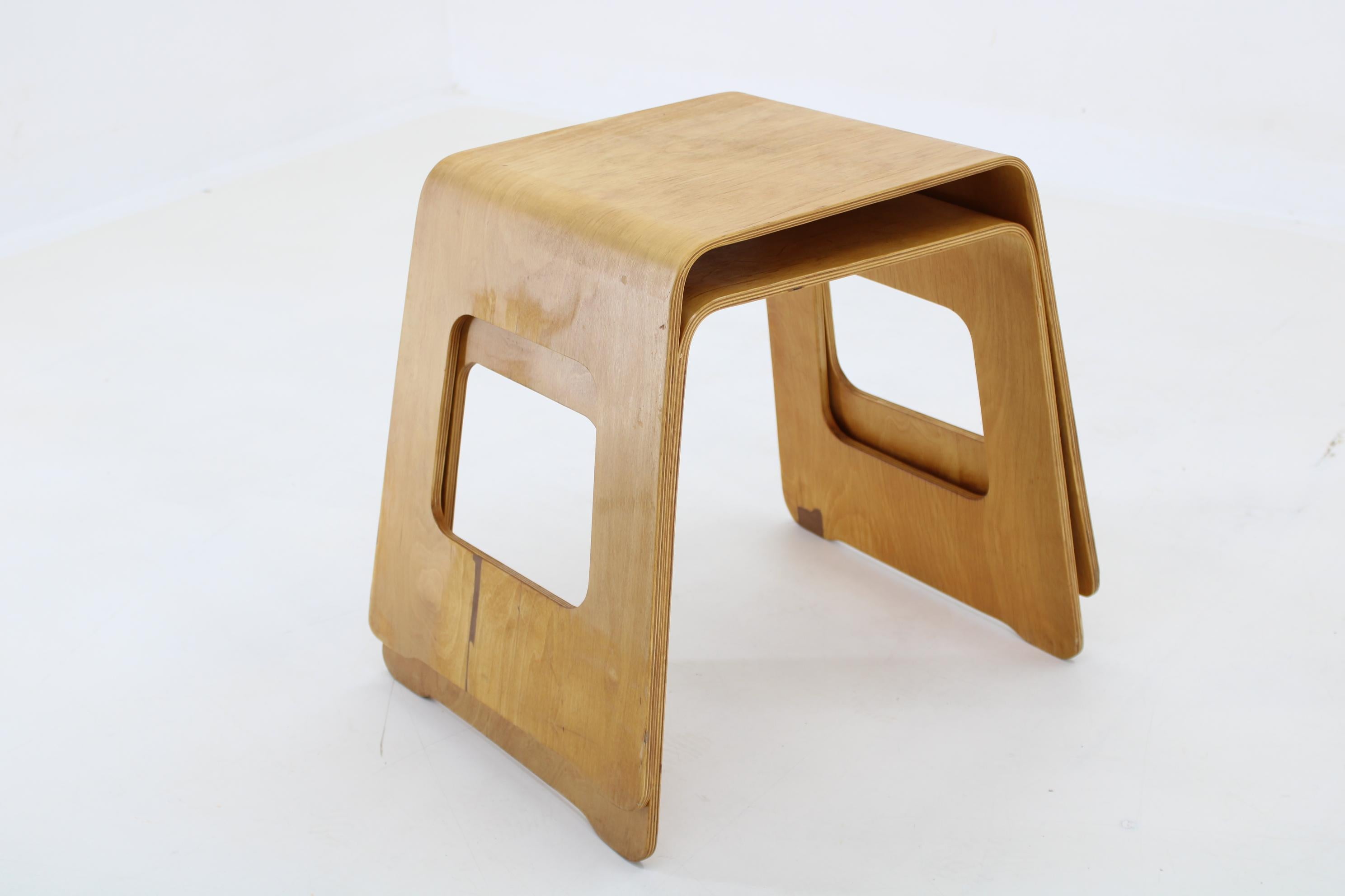 1990s Lisa Norinder Pair of Wooden Stools for Ikea, Sweden For Sale 8