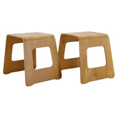 Used 1990s Lisa Norinder Pair of Wooden Stools for Ikea, Sweden