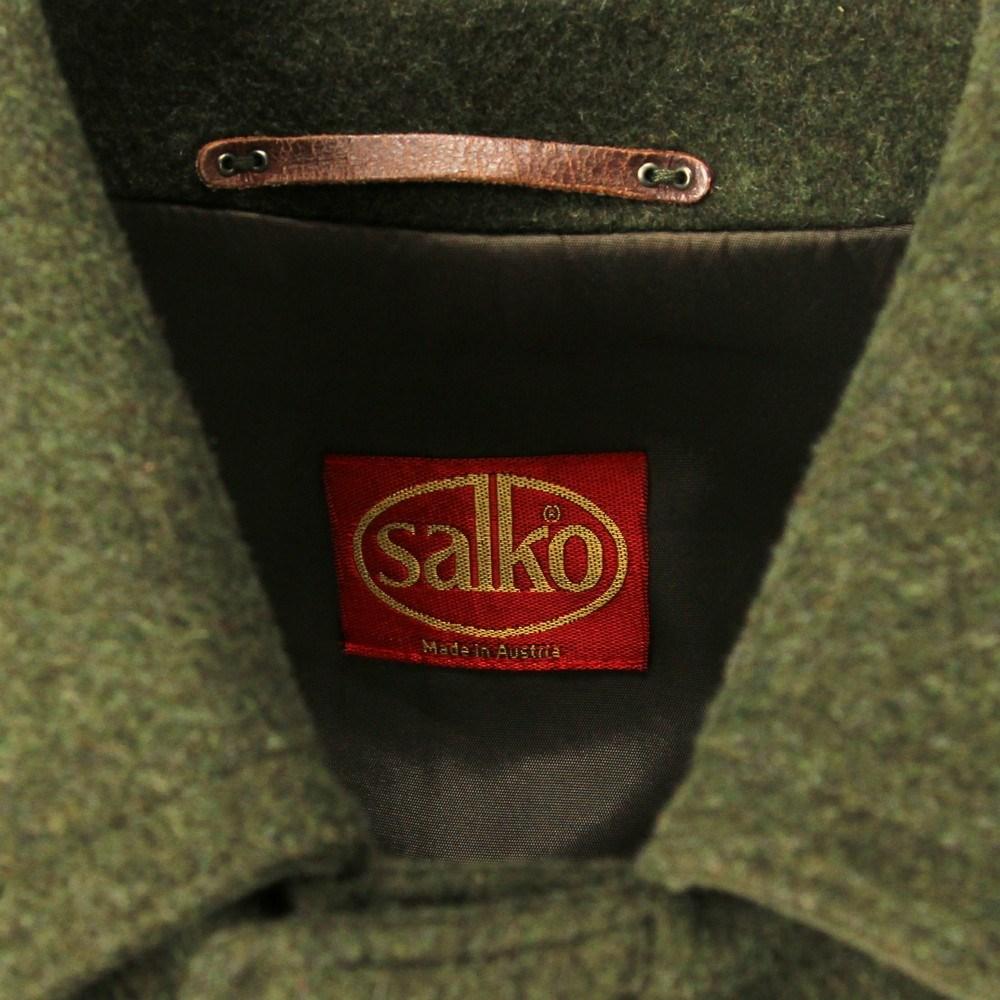 1990s Loden Salko green wool coat In Good Condition In Lugo (RA), IT