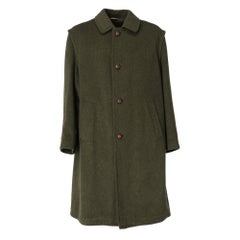 Vintage 1990s Loden Salko green wool coat