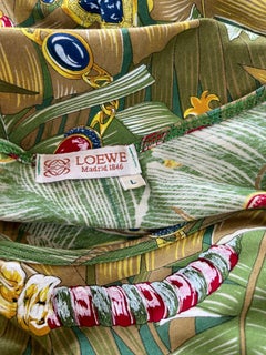 1990s Loewe Novelty Jewels Charms Leaf Print Size Large Tee Cotton T - Shirt