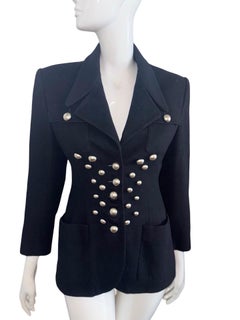 1990s Lolita Lempicka Wool Buttons Blazer