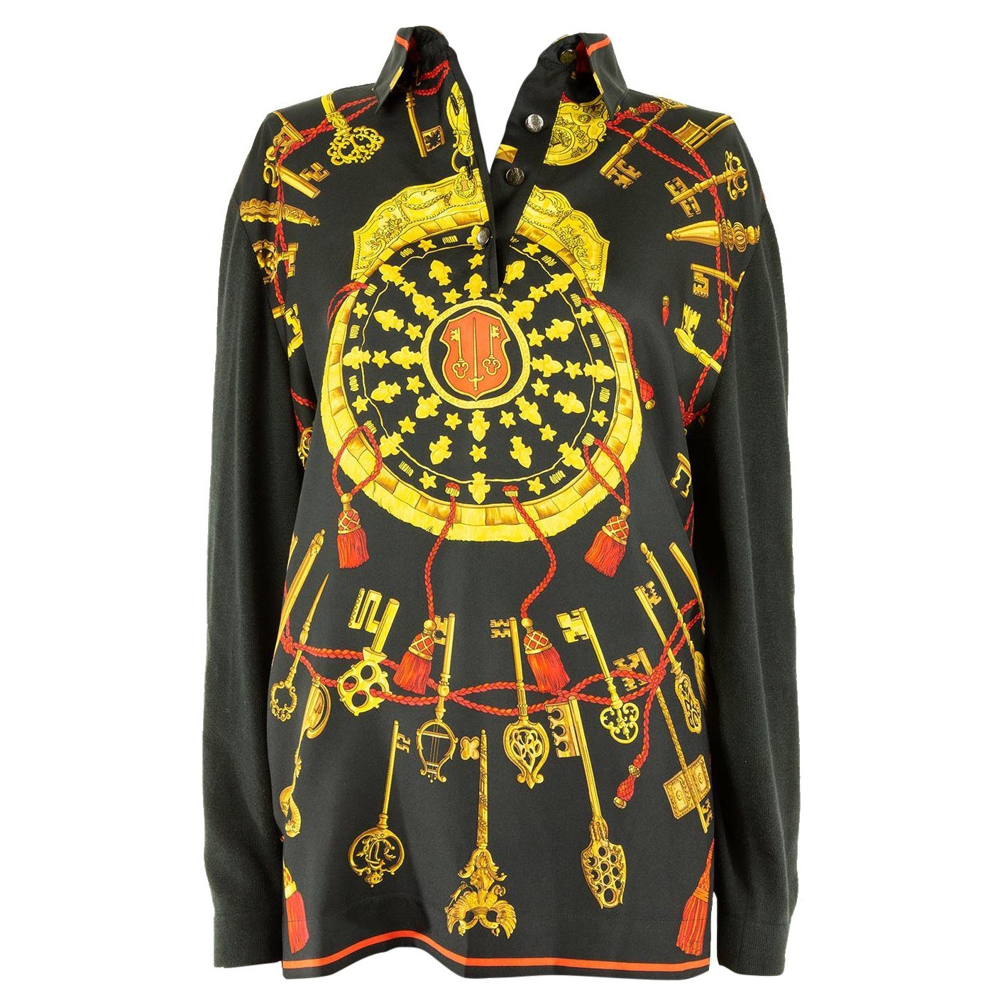 Top Hermès anni '90 a maniche lunghe