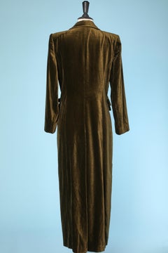 1990's Long velvet Carven coat