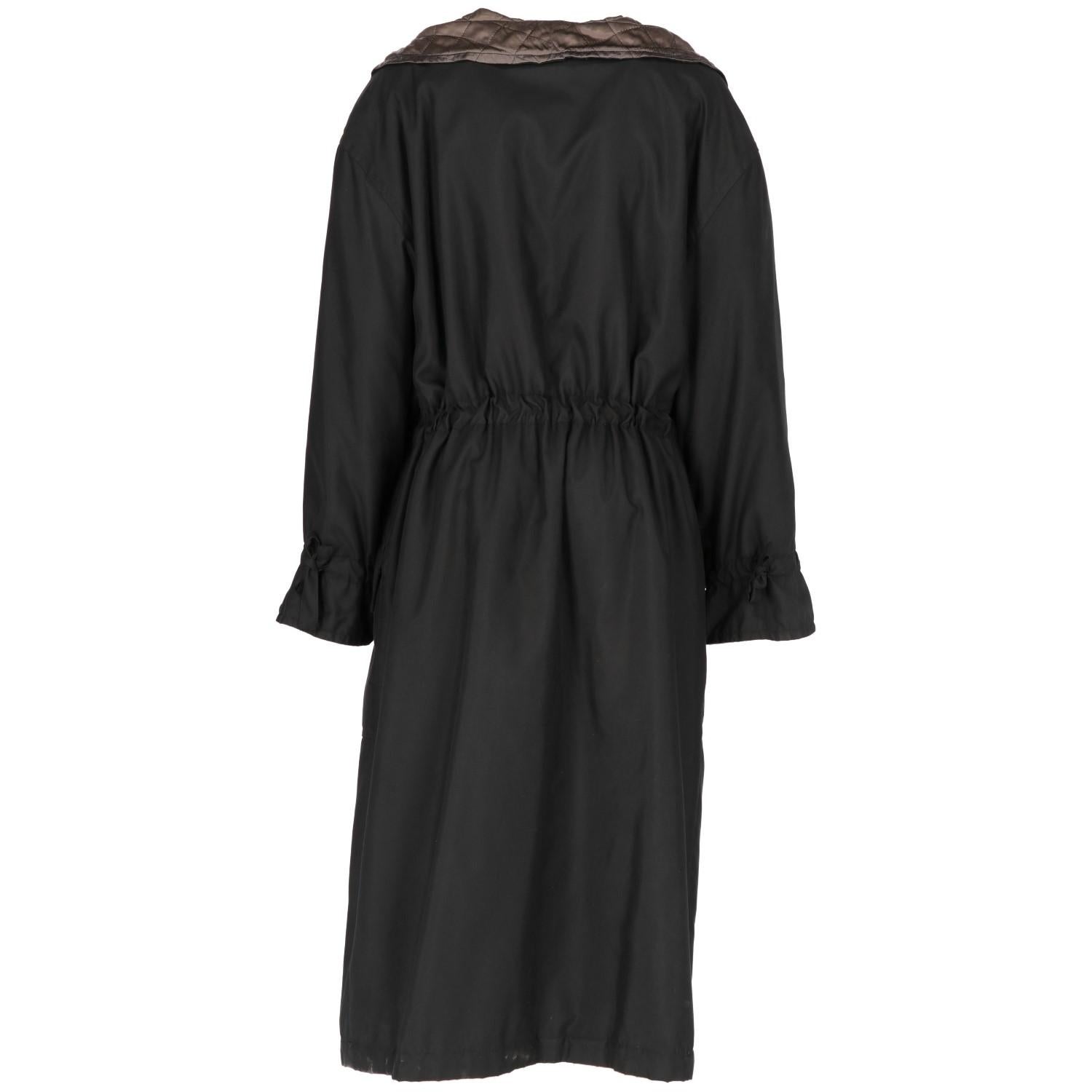 Black 1990s Loris Azzaro Quinted Coat