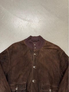 1990s Loro Piana suede bomber jacket