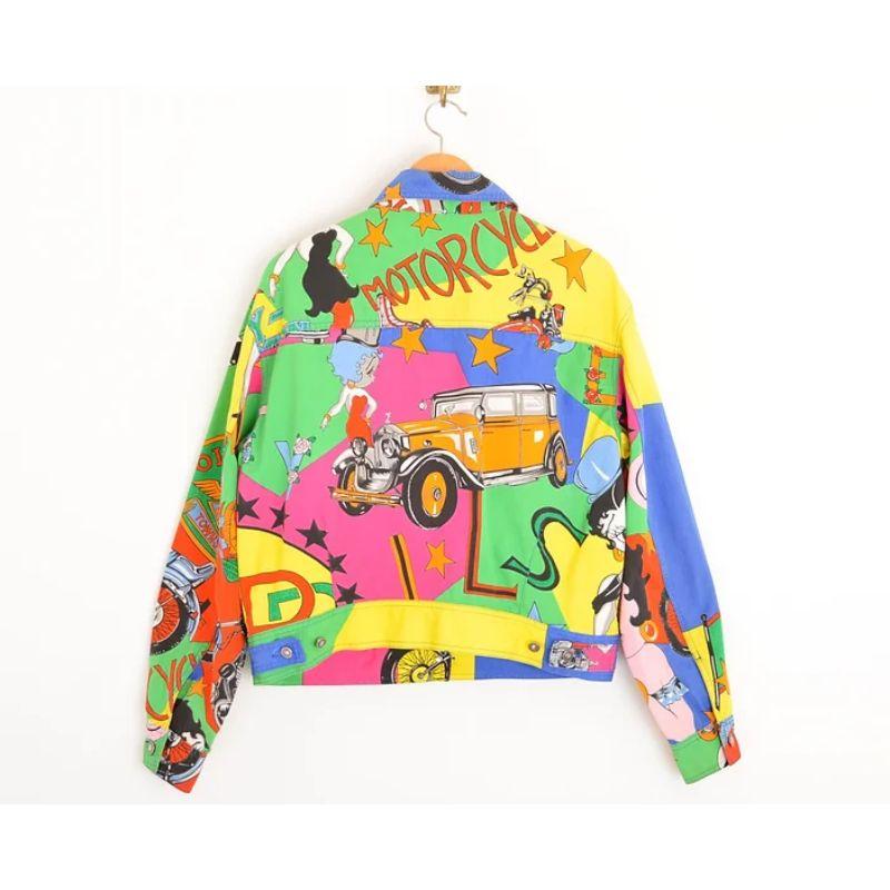 1990's Loud Vintage Gianni Versace 'Betty Boop' Colourful Pattern Jacket For Sale 1