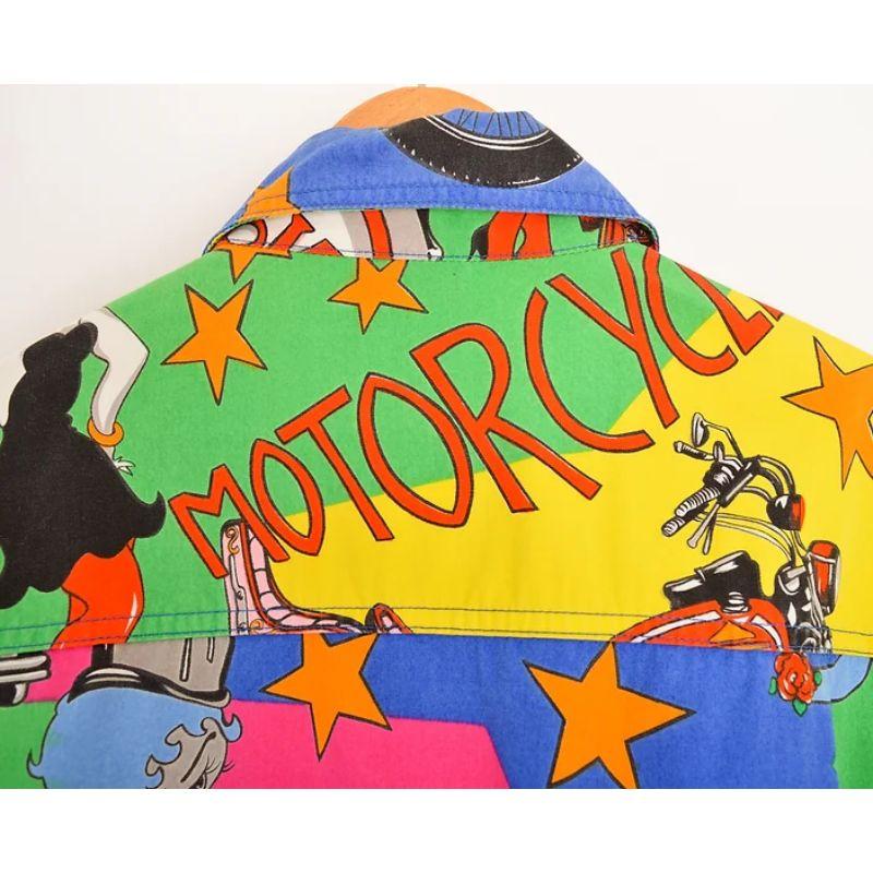 1990's Loud Vintage Gianni Versace 'Betty Boop' Colourful Pattern Jacket For Sale 4