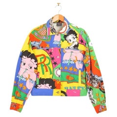 1990's Loud Vintage Gianni Versace 'Betty Boop' Colourful Pattern Jacket