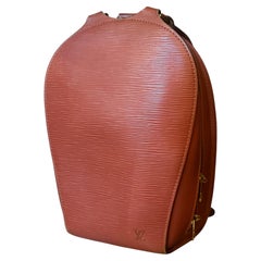 1990 Louis Vuitton Petit sac à dos Mabillon en cuir épi marron