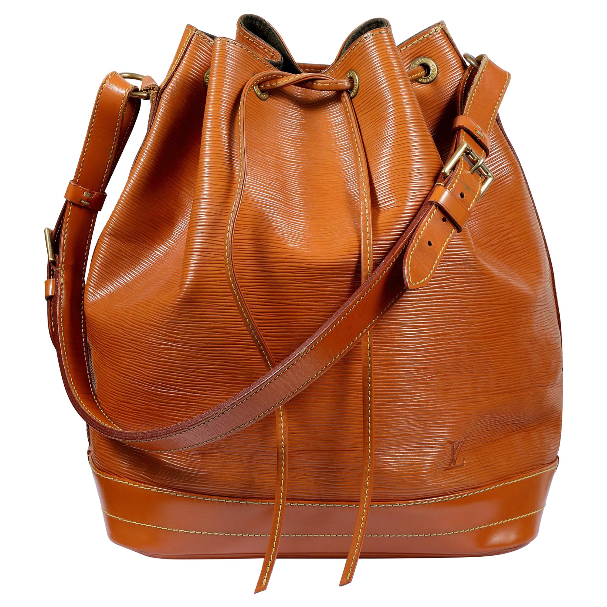 1990er Louis Vuitton Cipango Gold Epi Leder Noe GM Bucket Bag