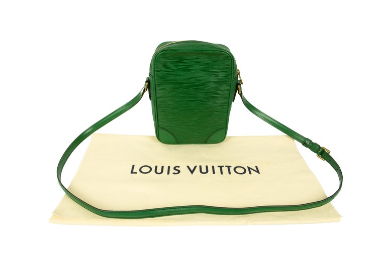 1990s Louis Vuitton Green EPI Leather Danube Cross-body Bag
