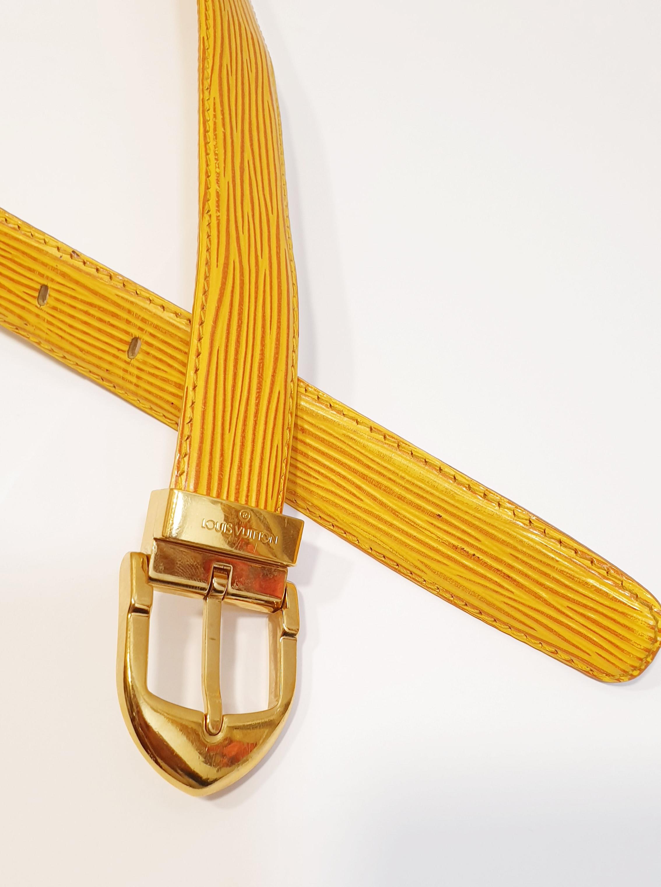 yellow louis vuitton belt