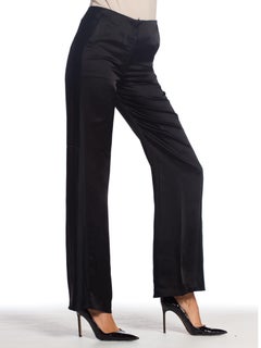 1990S Low Rise Satin Tuxedo Pants