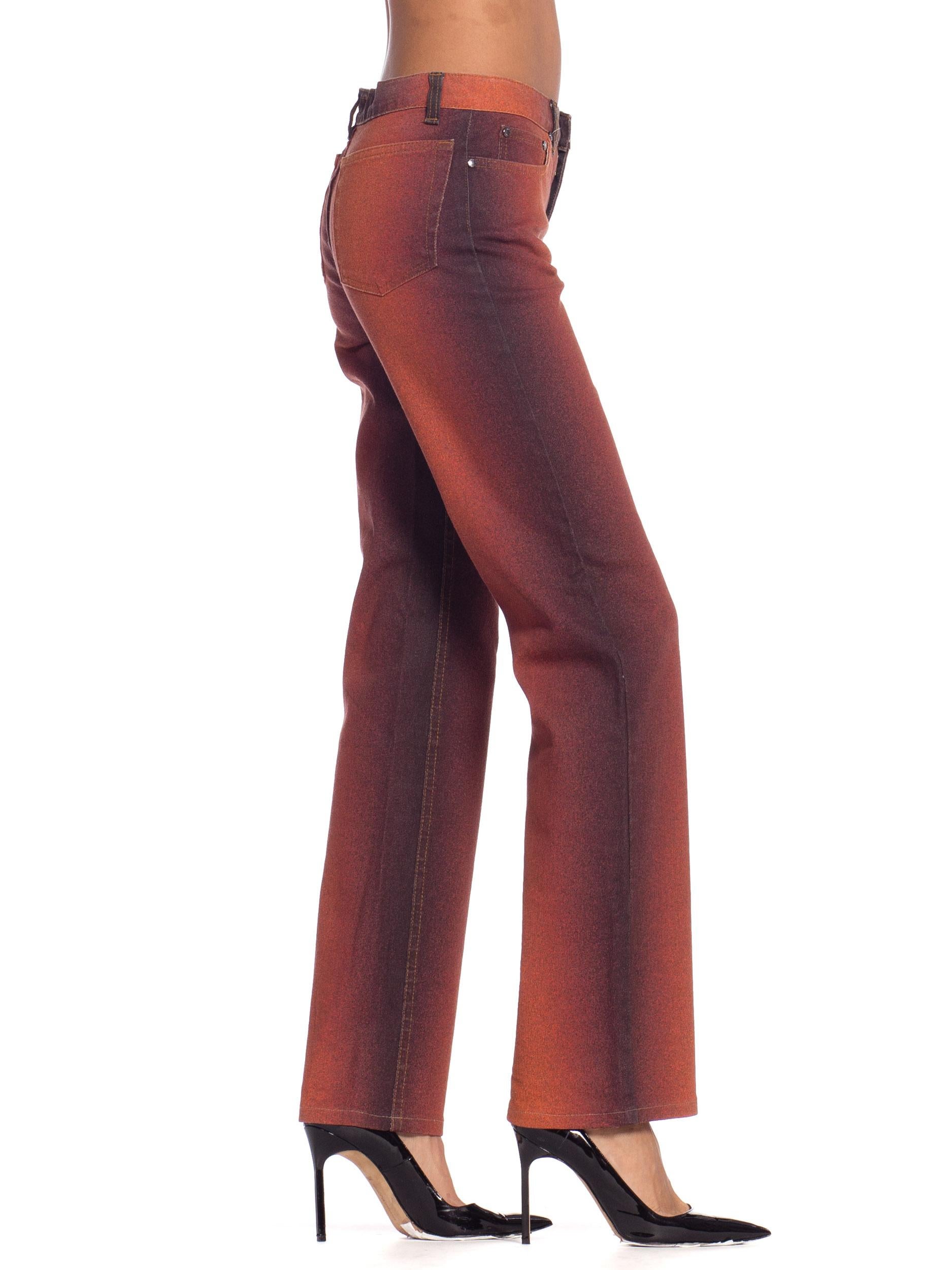 1990s Low Rise Roberto Cavalli Ombré Stretch Jeans  3